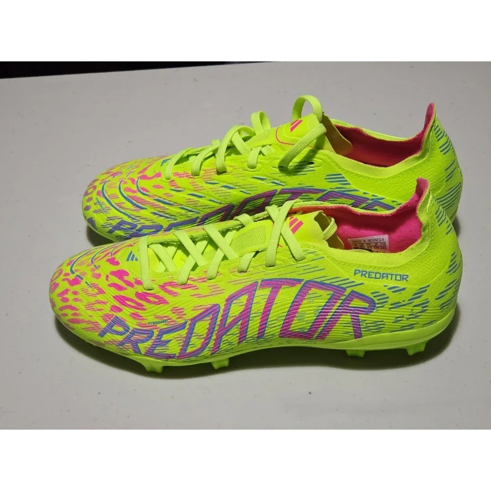 Adidas Predator 24 League FG MG Soccer Cleats‎ Neon Green JH6471 Men's 7